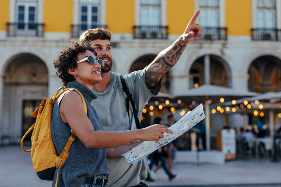 Private guide leading a tour in Portugal